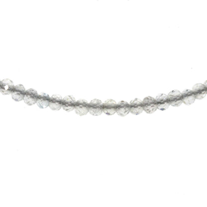 Crystal Lapis Lazuli & Azure stone 3 rows Necklace Silver 19.1g　Ladies