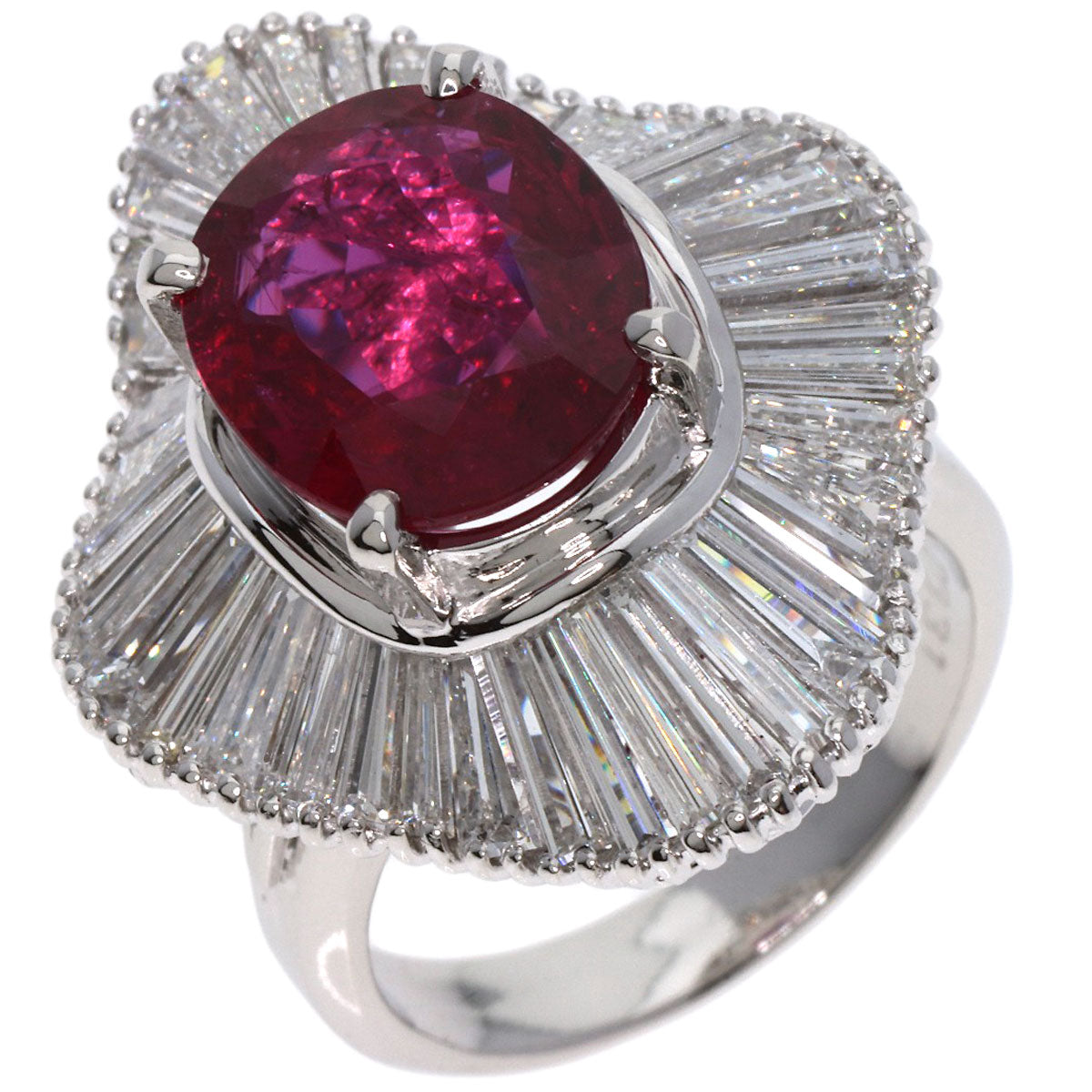 4.84ct Ruby  Diamond Ring Platinum PT900  16.5g　Ladies