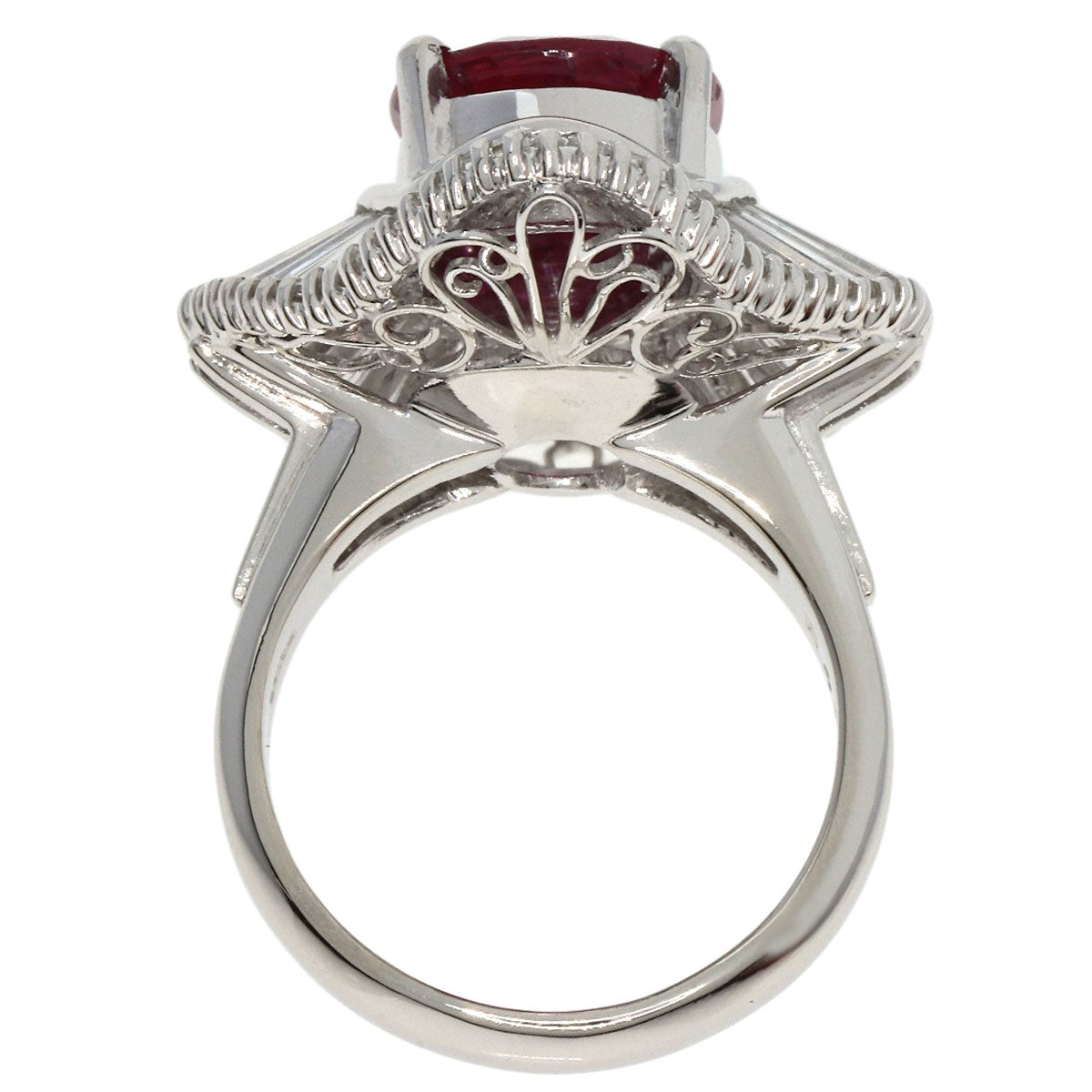 4.84ct Ruby  Diamond Ring Platinum PT900  16.5g　Ladies