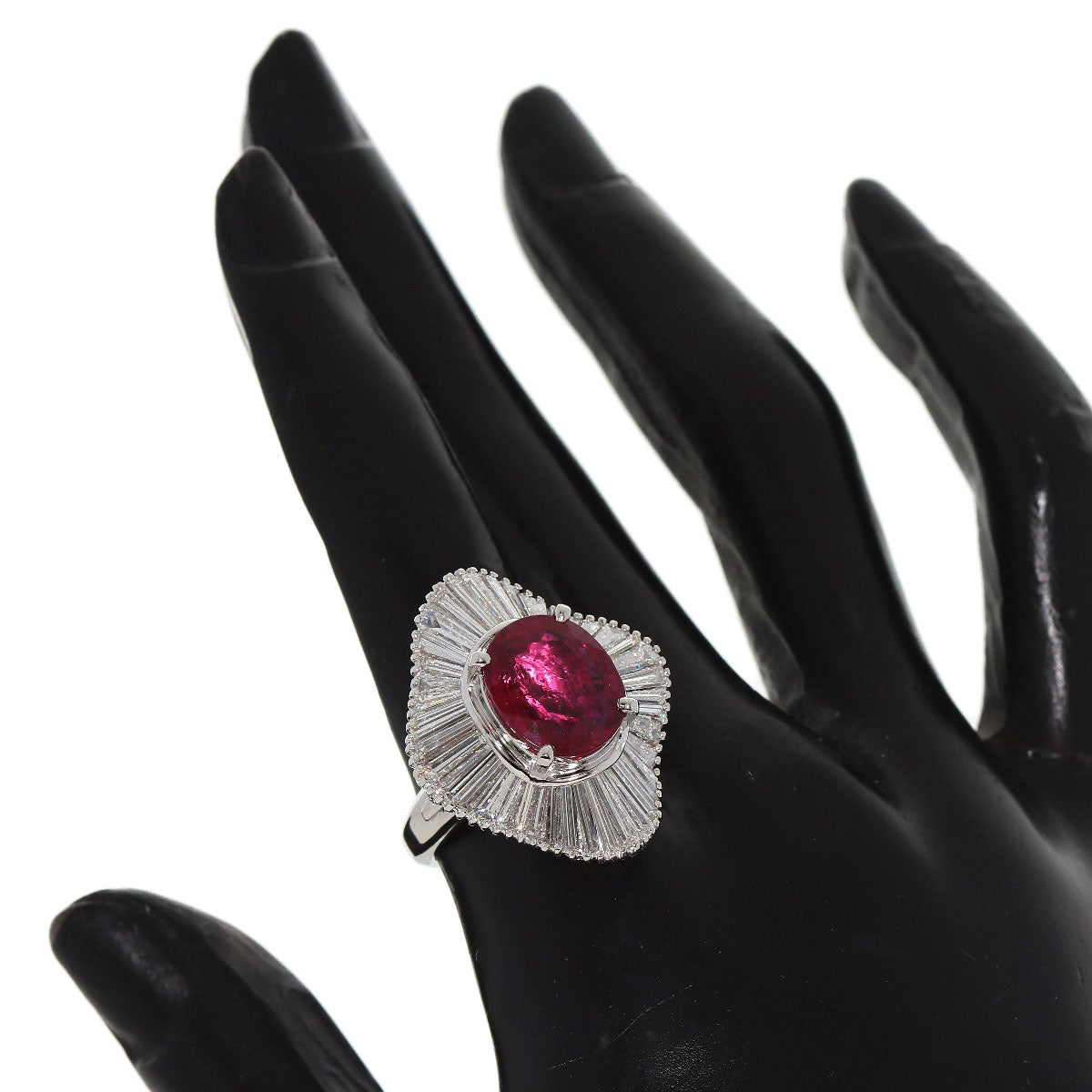 4.84ct Ruby  Diamond Ring Platinum PT900  16.5g　Ladies