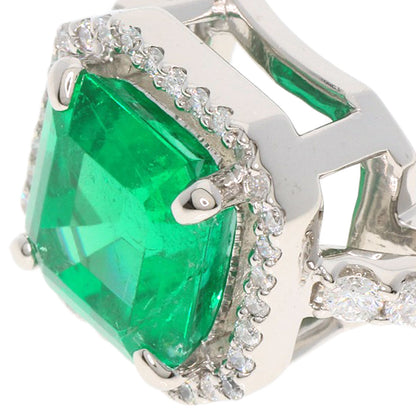 2.5ct Emerald Diamond Ring Platinum PT900  7.5g�@Ladies