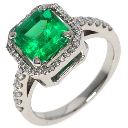 2.5ct Emerald Diamond Ring Platinum PT900  7.5g�@Ladies
