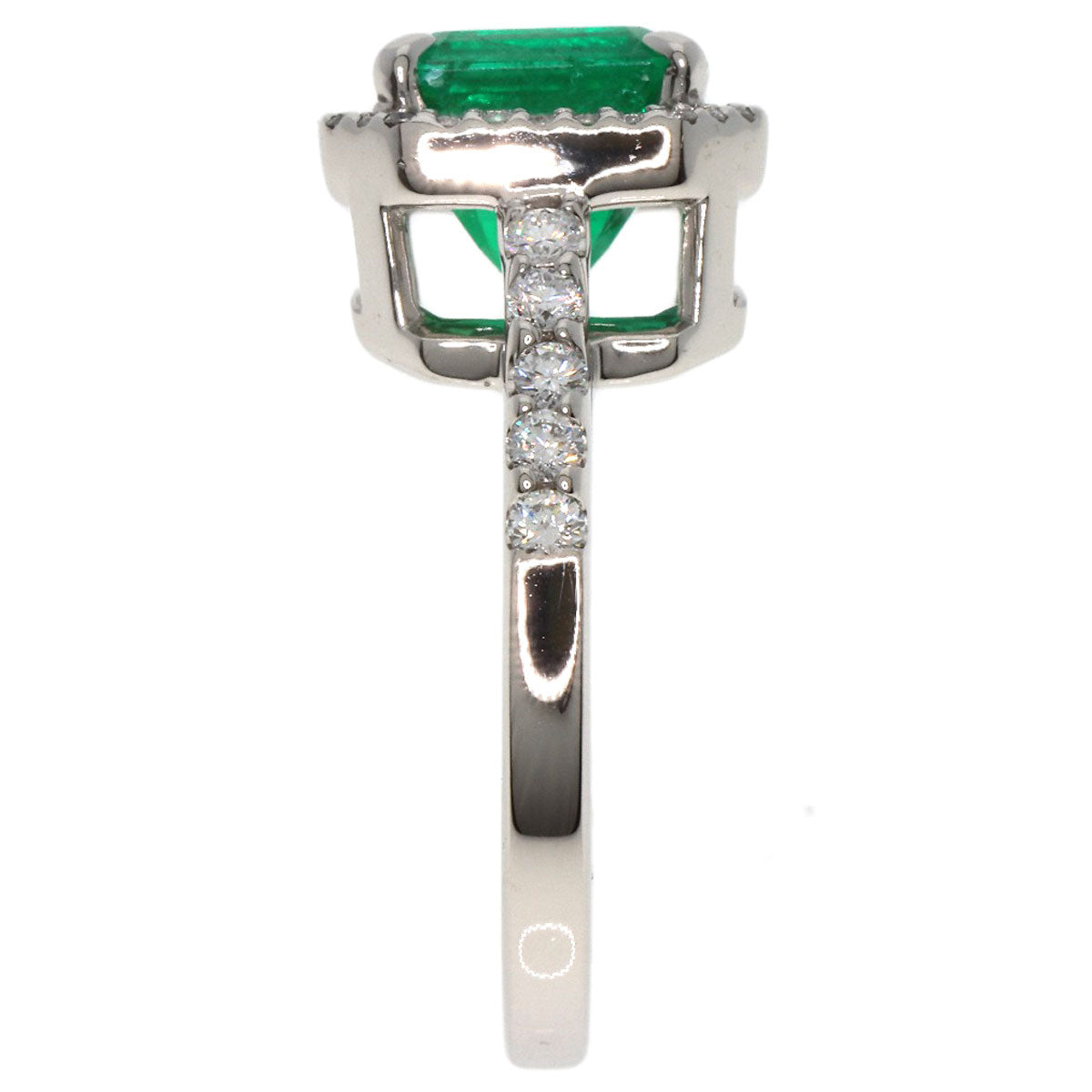 2.5ct Emerald Diamond Ring Platinum PT900  7.5g�@Ladies