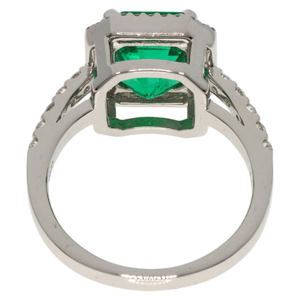 2.5ct Emerald Diamond Ring Platinum PT900  7.5g�@Ladies