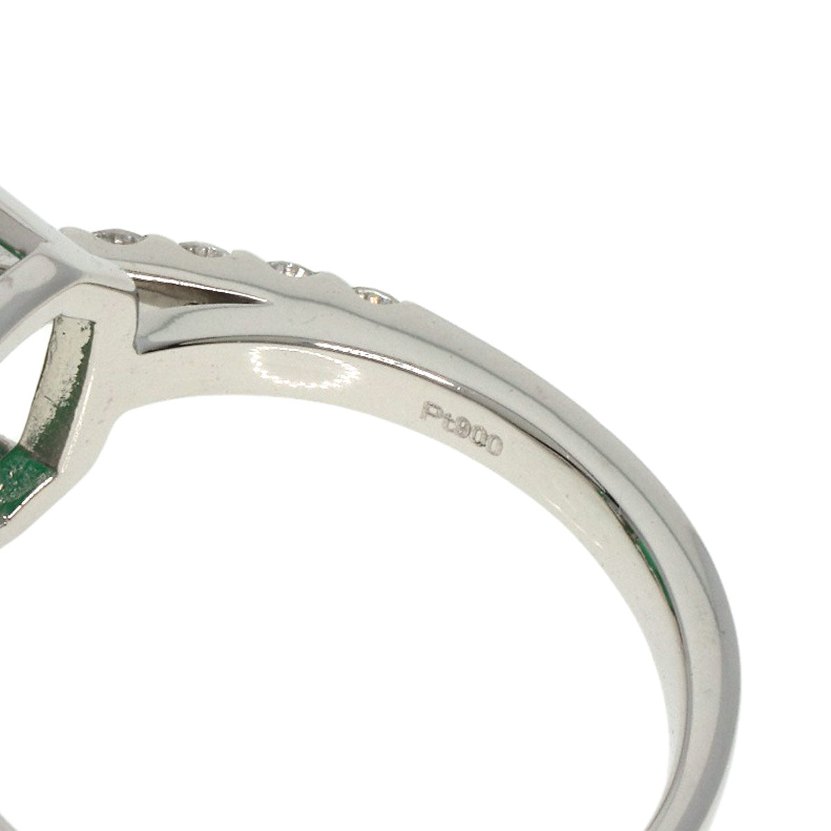 2.5ct Emerald Diamond Ring Platinum PT900  7.5g�@Ladies