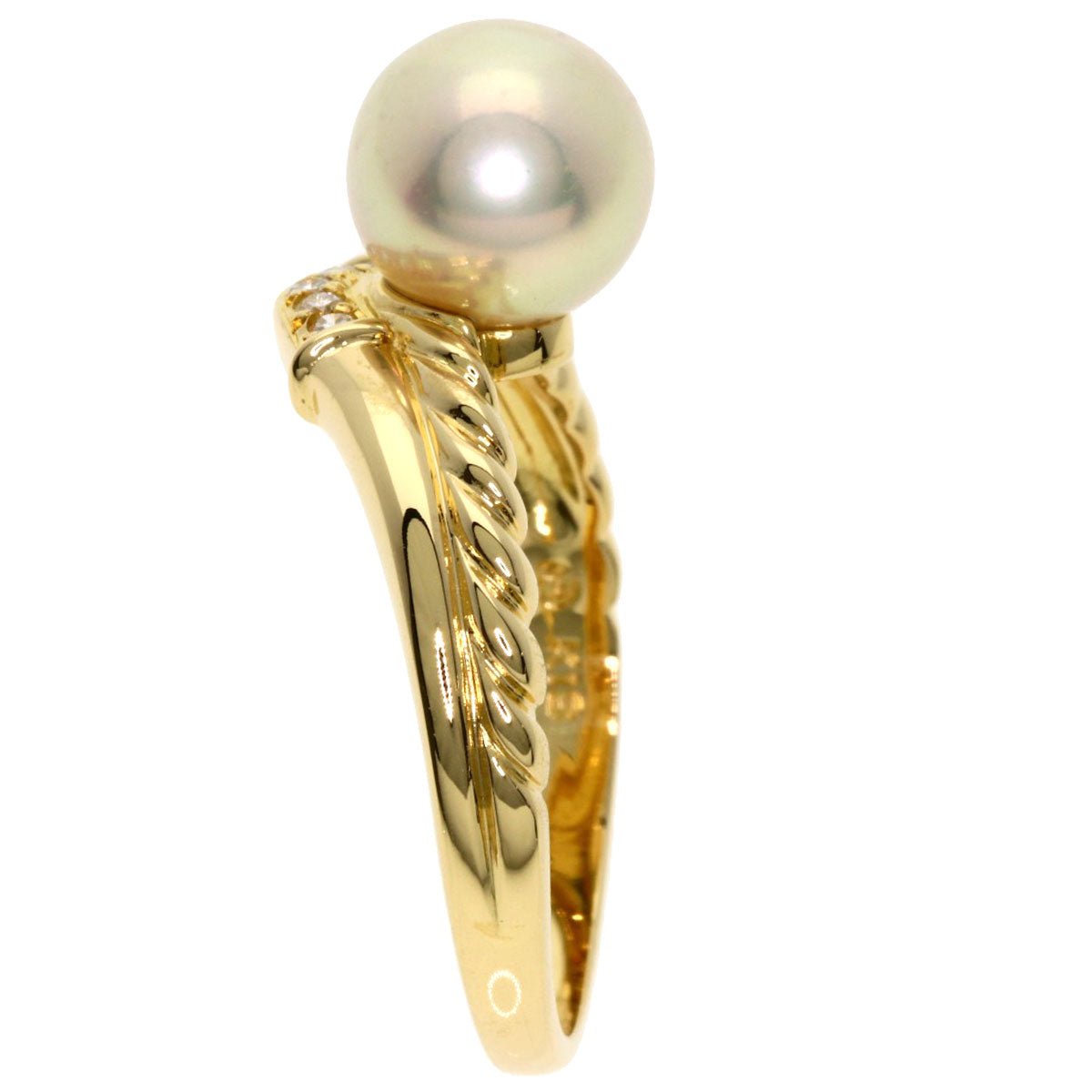 TASAKI   Ring Akoya Pearl Pearl Diamond K18 Yellow Gold Ladies