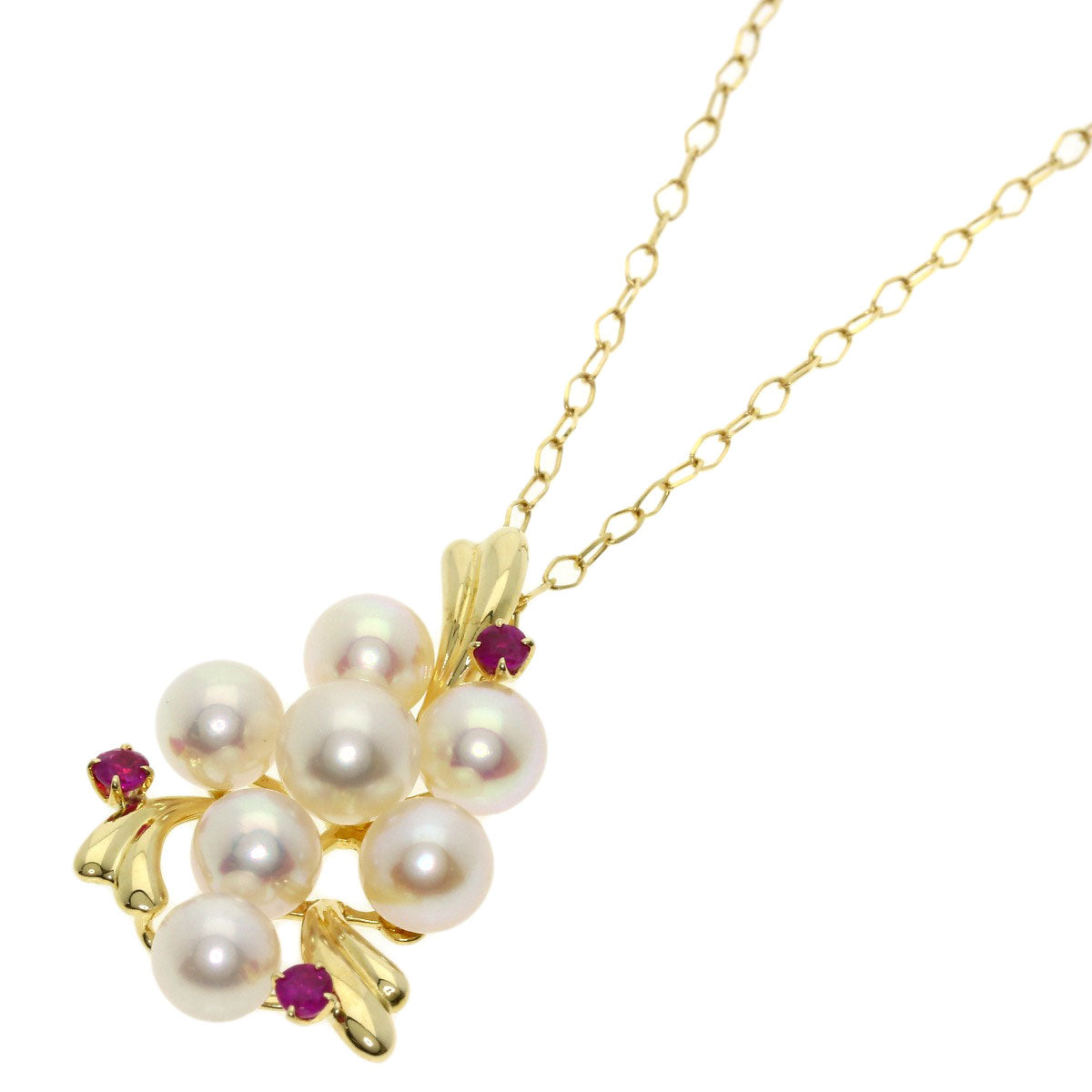 Akoya pearl Pearl Necklace K18 Yellow Gold  4.9g　Ladies