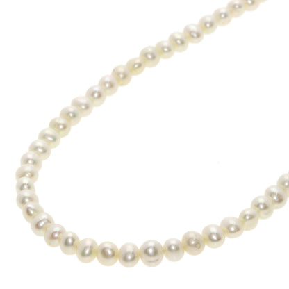 Freshwater Pearl Pearl Necklace K18 Yellow Gold  9.3g　Ladies