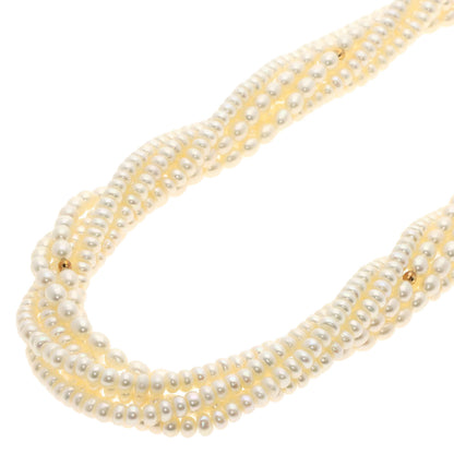 Freshwater Pearl Pearl 6-strand Necklace Silver 18K Yellow Gold 131.7g　Ladies