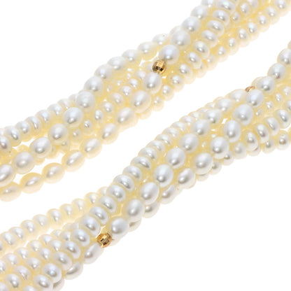 Freshwater Pearl Pearl 6-strand Necklace Silver 18K Yellow Gold 131.7g　Ladies