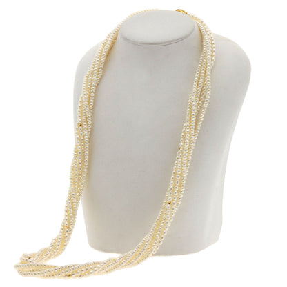 Freshwater Pearl Pearl 6-strand Necklace Silver 18K Yellow Gold 131.7g　Ladies