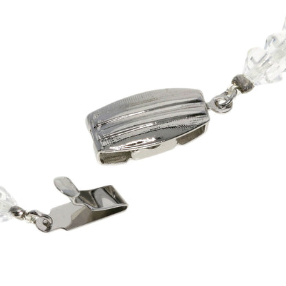 Crystal and freshwater pearl set of 2 Necklace Silver 47.6g　Ladies