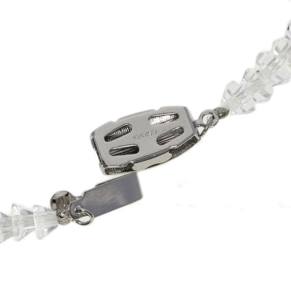 Crystal and freshwater pearl set of 2 Necklace Silver 47.6g　Ladies