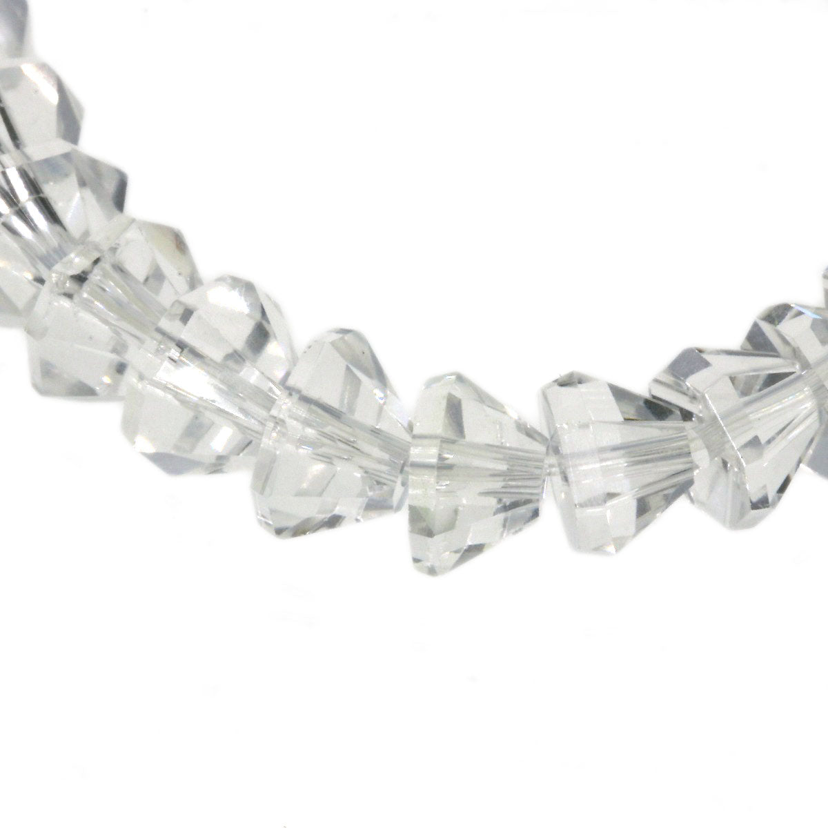 Crystal and freshwater pearl set of 2 Necklace Silver 47.6g　Ladies