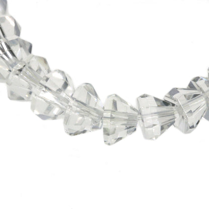 Crystal and freshwater pearl set of 2 Necklace Silver 47.6g　Ladies