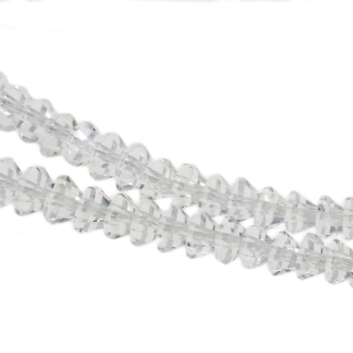 Crystal and freshwater pearl set of 2 Necklace Silver 47.6g　Ladies