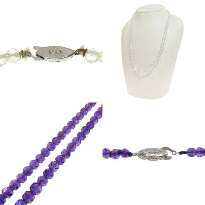 Amber Pearl Quartz 6-piece set Necklace Amber 58.7g　Ladies