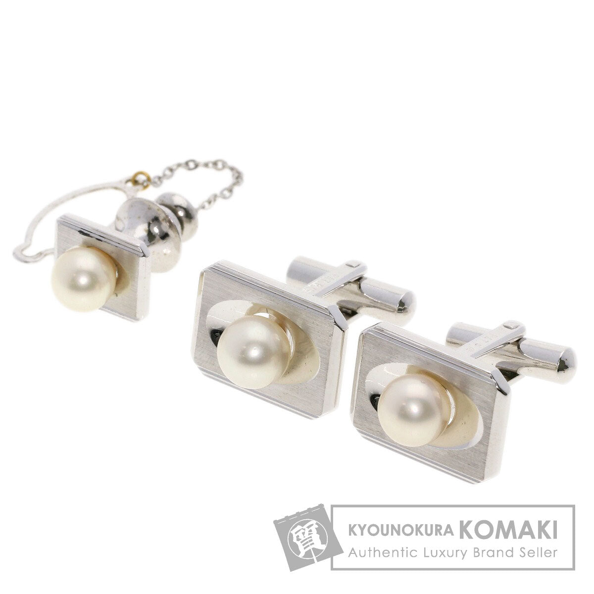 Cufflinks & Tie Tacks Pearl Pearl cuffs Silver  16g　mens