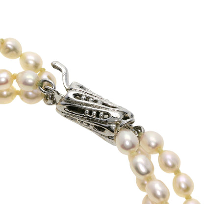 Freshwater Pearl Earring Bracelet 3-piece set Necklace Metal 53.1g　Ladies