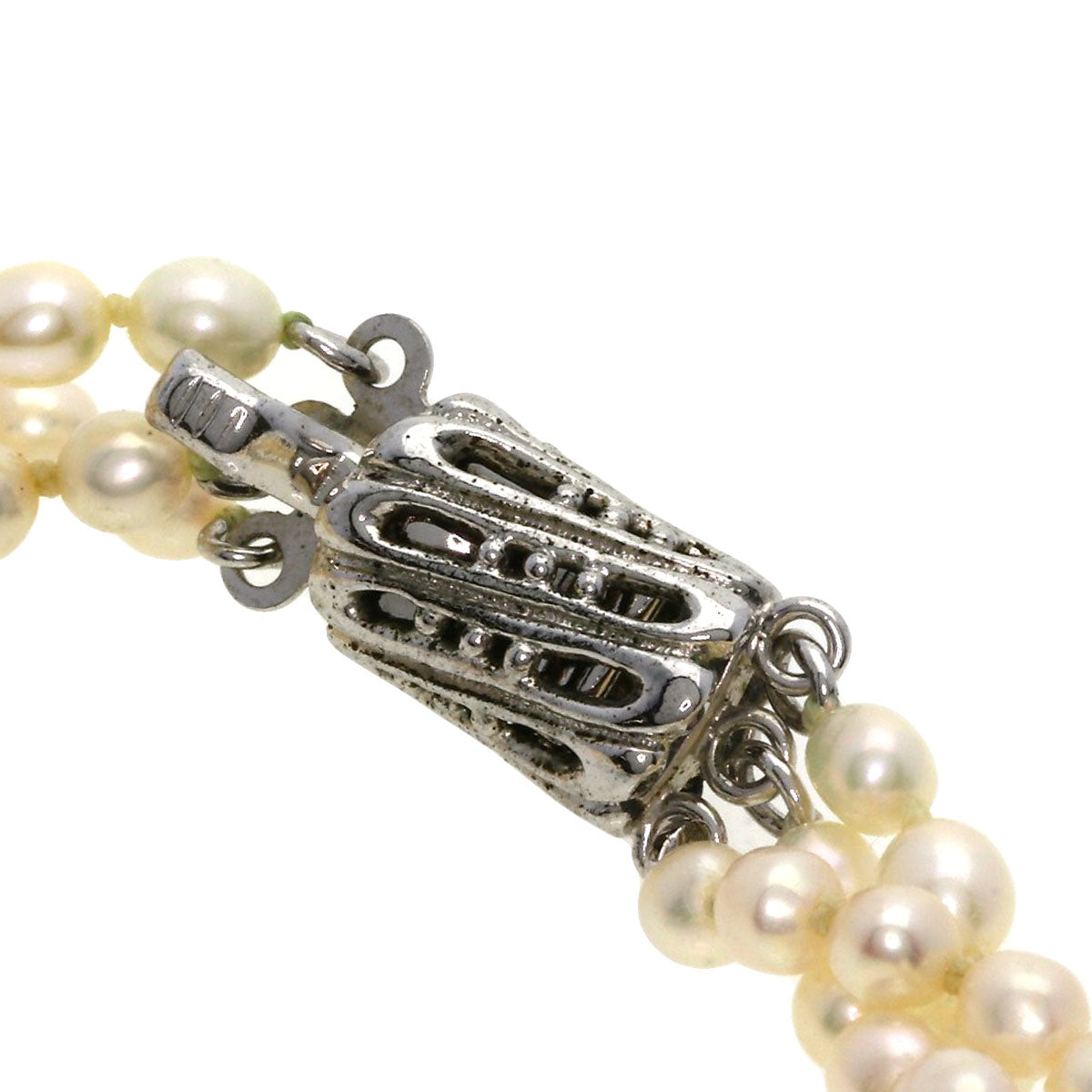 Freshwater Pearl Earring Bracelet 3-piece set Necklace Metal 53.1g　Ladies