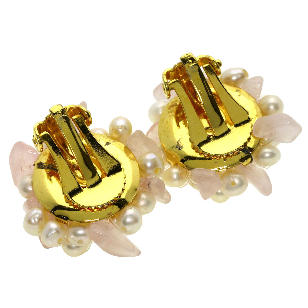 Freshwater Pearl Earring Bracelet 3-piece set Necklace Metal 53.1g　Ladies