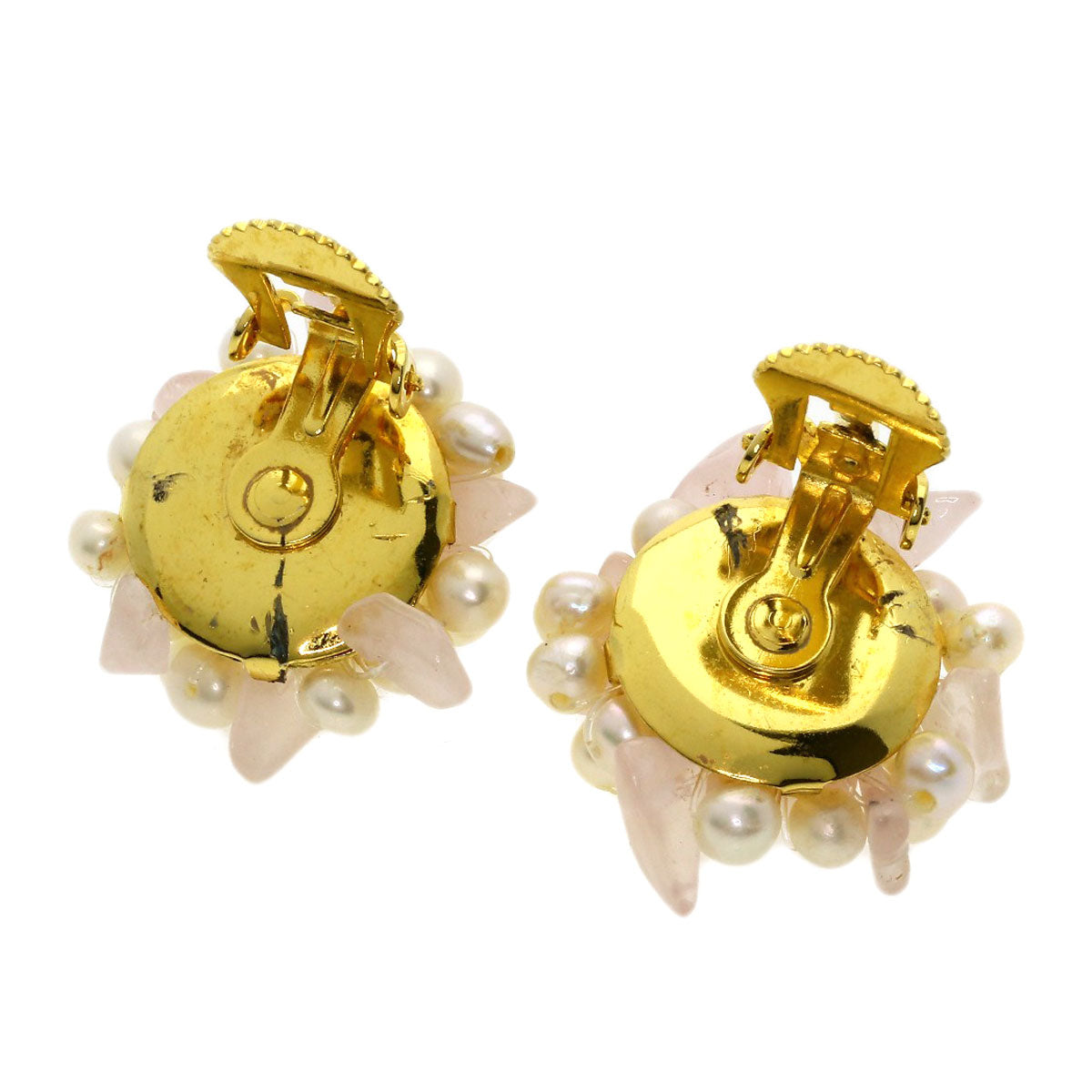 Freshwater Pearl Earring Bracelet 3-piece set Necklace Metal 53.1g　Ladies