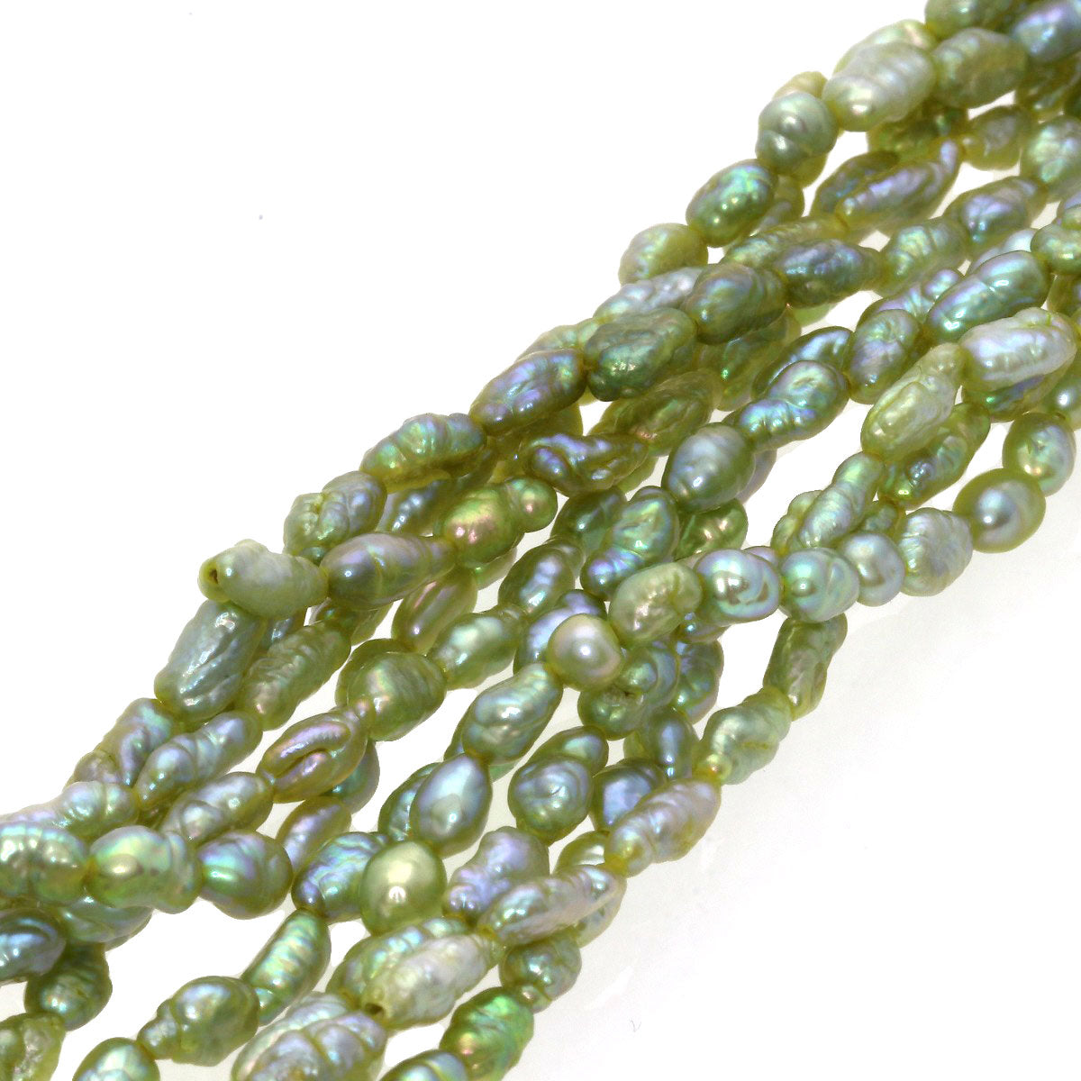 Freshwater Pearl Pearl 5 strands Necklace Silver 30.1g　Ladies