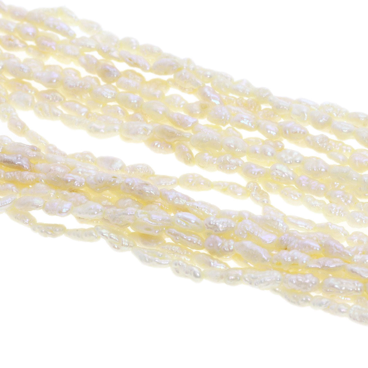 Freshwater Pearl Pearl 10 units Necklace Silver 49.5g　Ladies