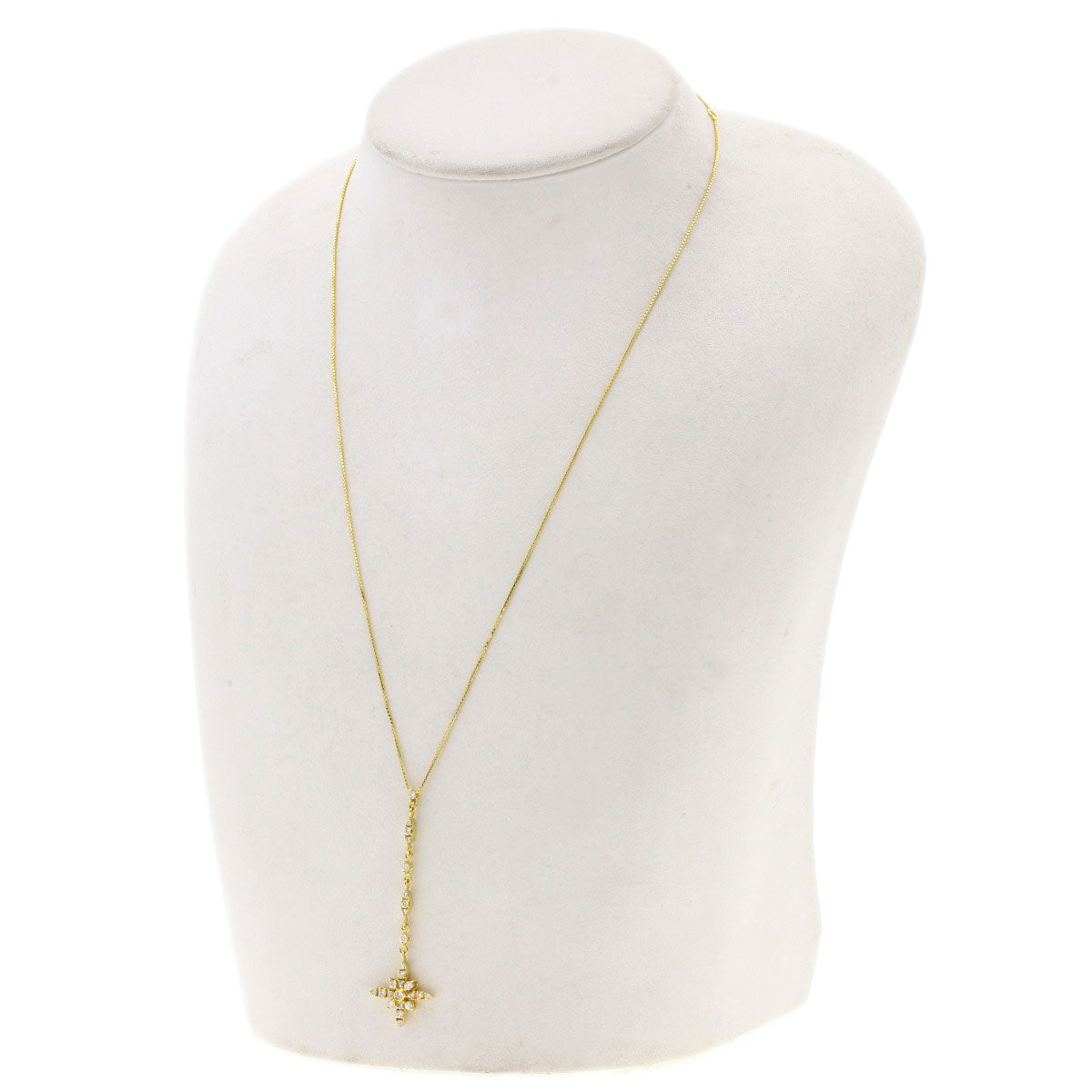 0.42ct Diamond Necklace K18 Yellow Gold  4.2g　Ladies