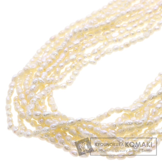 Freshwater Pearl Pearl 10 units Necklace Silver 62.2g　Ladies