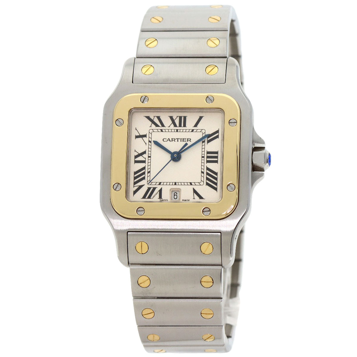 CARTIER Santosgalbe LM Watches W20011C4 Stainless Steel/SSxK18YG mens