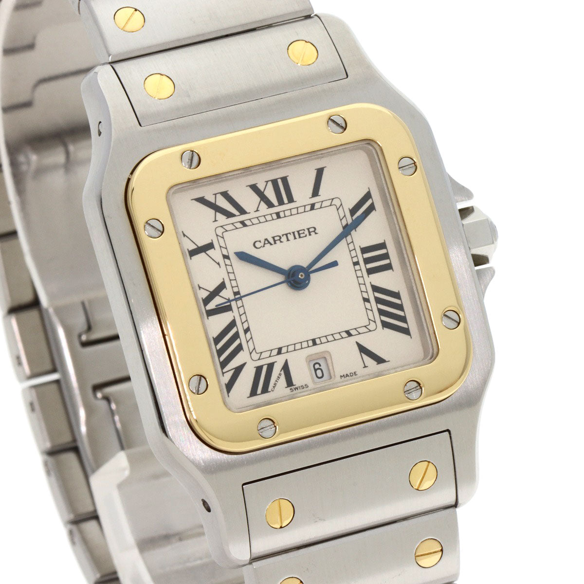 CARTIER Santosgalbe LM Watches W20011C4 Stainless Steel/SSxK18YG mens