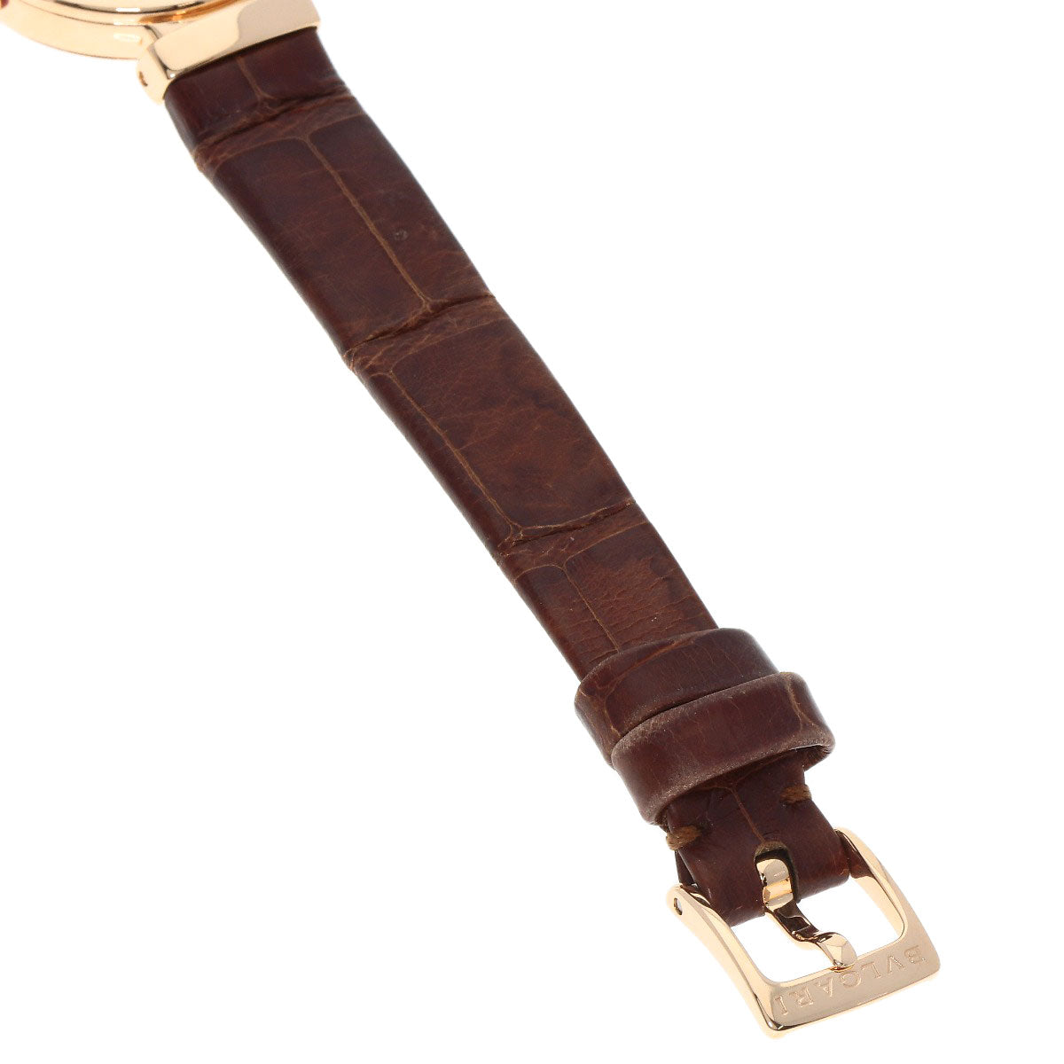 BVLGARI Lvcea Diamond Watches LUP23G K18 Pink Gold/Leather Ladies