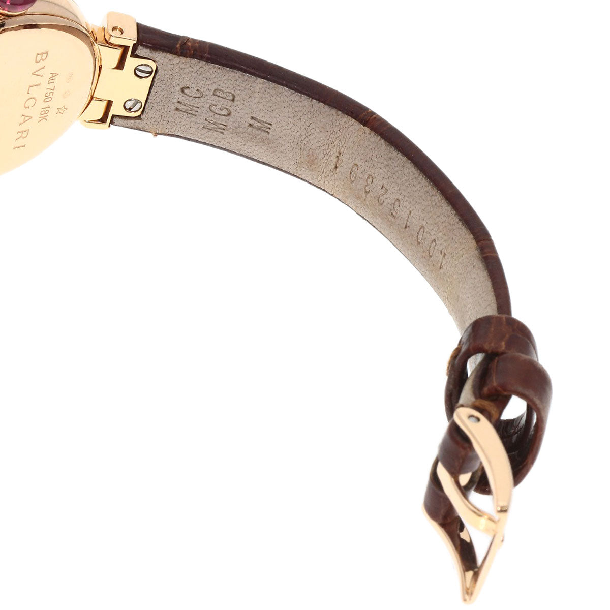 BVLGARI Lvcea Diamond Watches LUP23G K18 Pink Gold/Leather Ladies