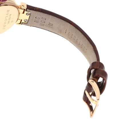BVLGARI Lvcea Diamond Watches LUP23G K18 Pink Gold/Leather Ladies