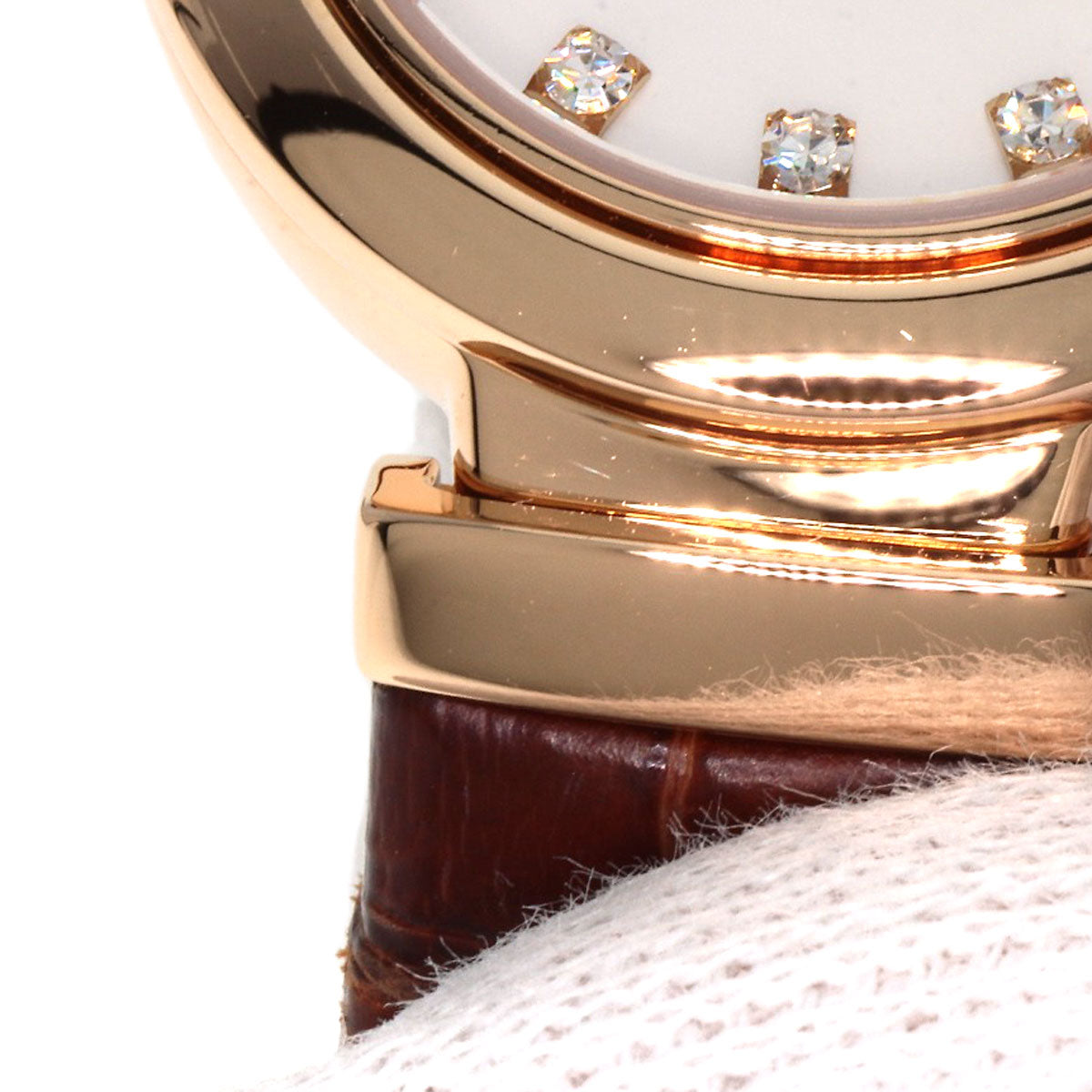 BVLGARI Lvcea Diamond Watches LUP23G K18 Pink Gold/Leather Ladies