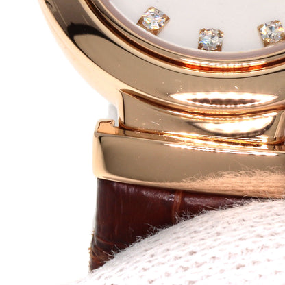 BVLGARI Lvcea Diamond Watches LUP23G K18 Pink Gold/Leather Ladies