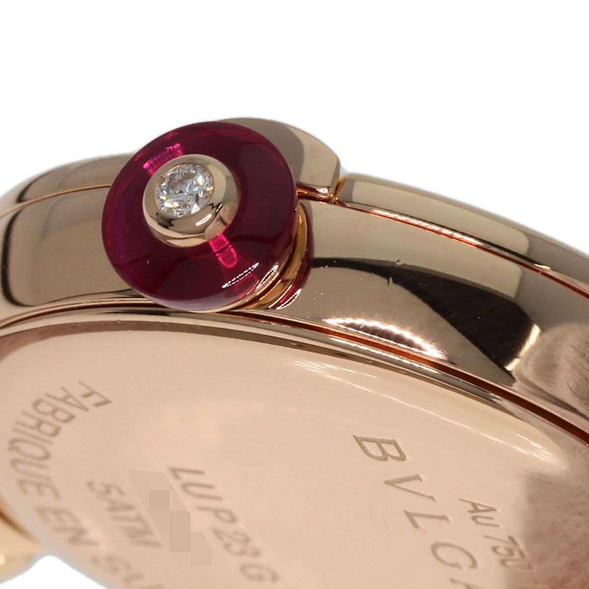 BVLGARI Lvcea Diamond Watches LUP23G K18 Pink Gold/Leather Ladies