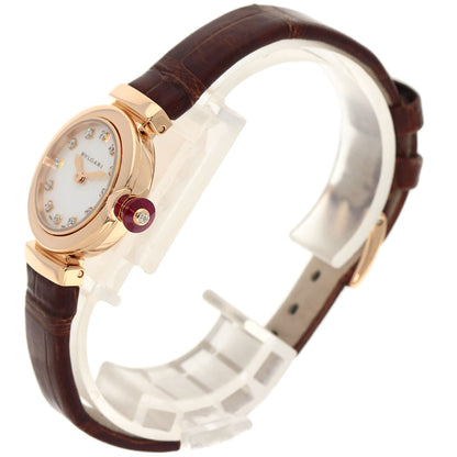 BVLGARI Lvcea Diamond Watches LUP23G K18 Pink Gold/Leather Ladies