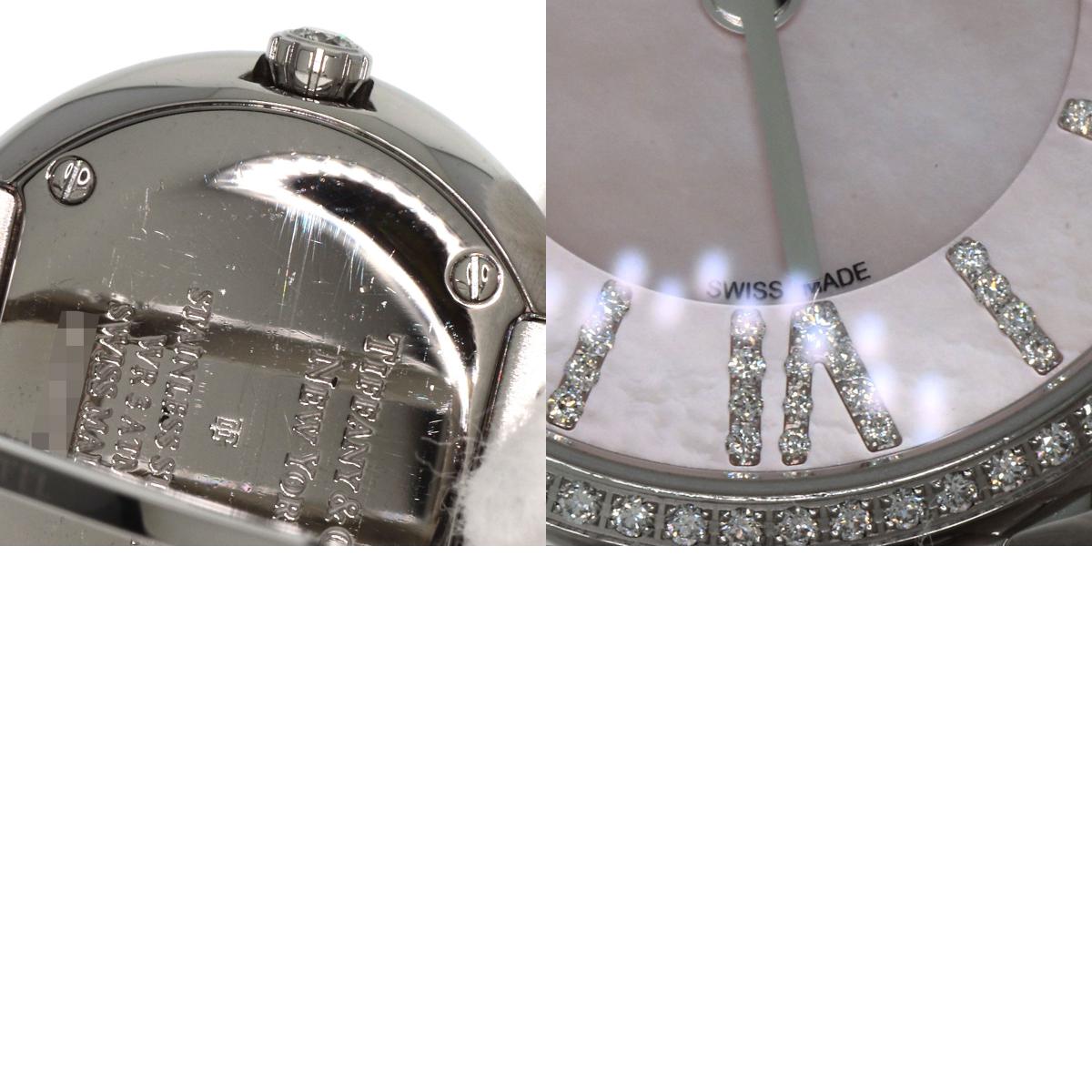TIFFANY&Co. Atlas 2 Hand Diamond Watches Stainless Steel/Stainless Steel Ladies