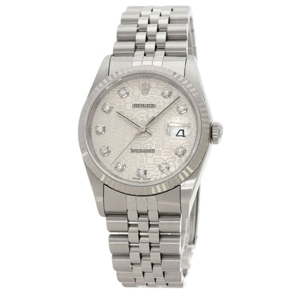 ROLEX DATEJUST 10P Diamond Watches 16234G Stainless Steel/Stainless Steel mens