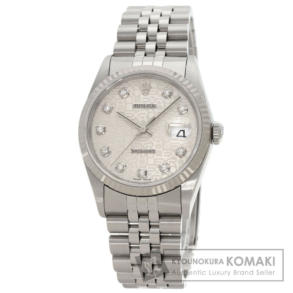 ROLEX DATEJUST 10P Diamond Watches 16234G Stainless Steel/Stainless Steel mens