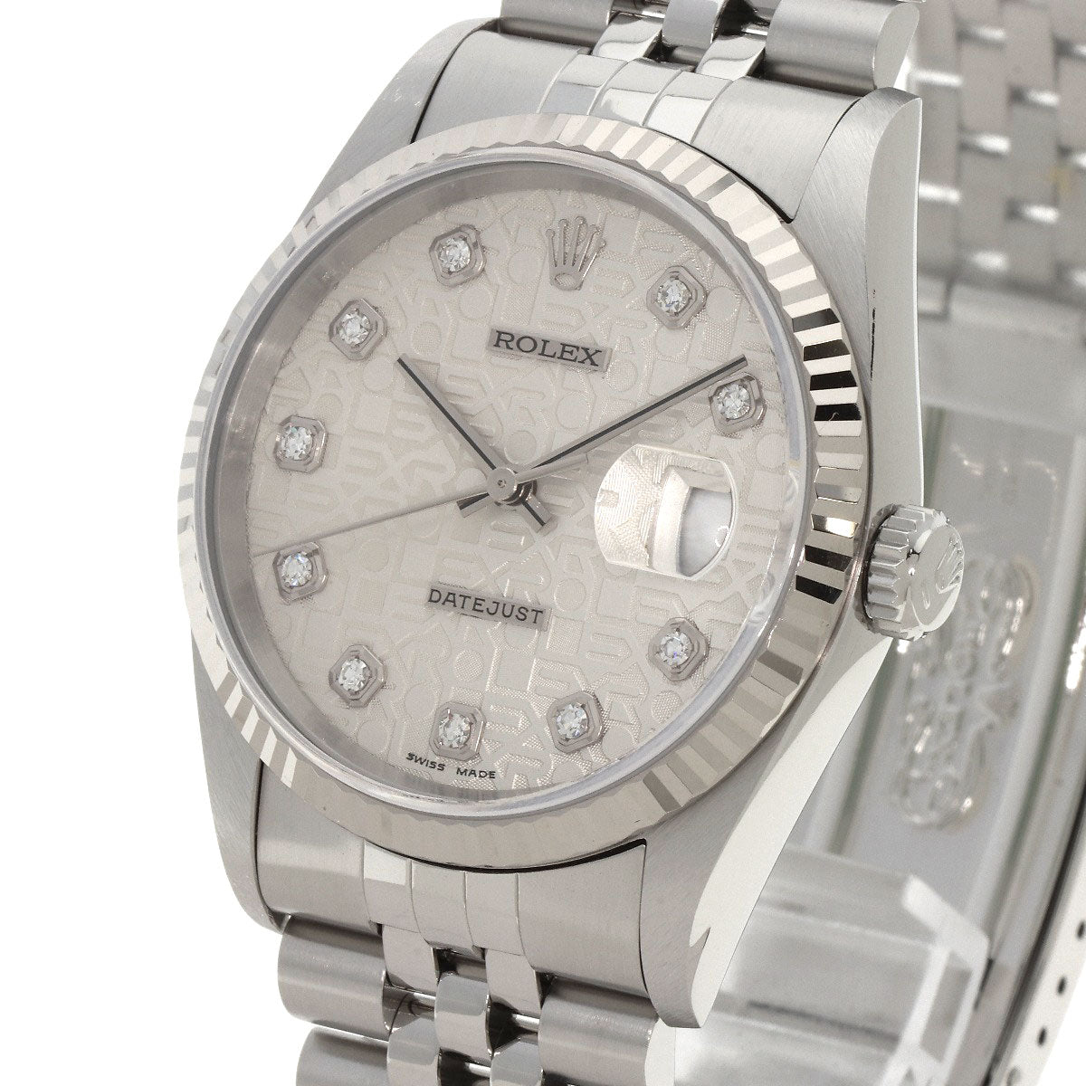 ROLEX DATEJUST 10P Diamond Watches 16234G Stainless Steel/Stainless Steel mens