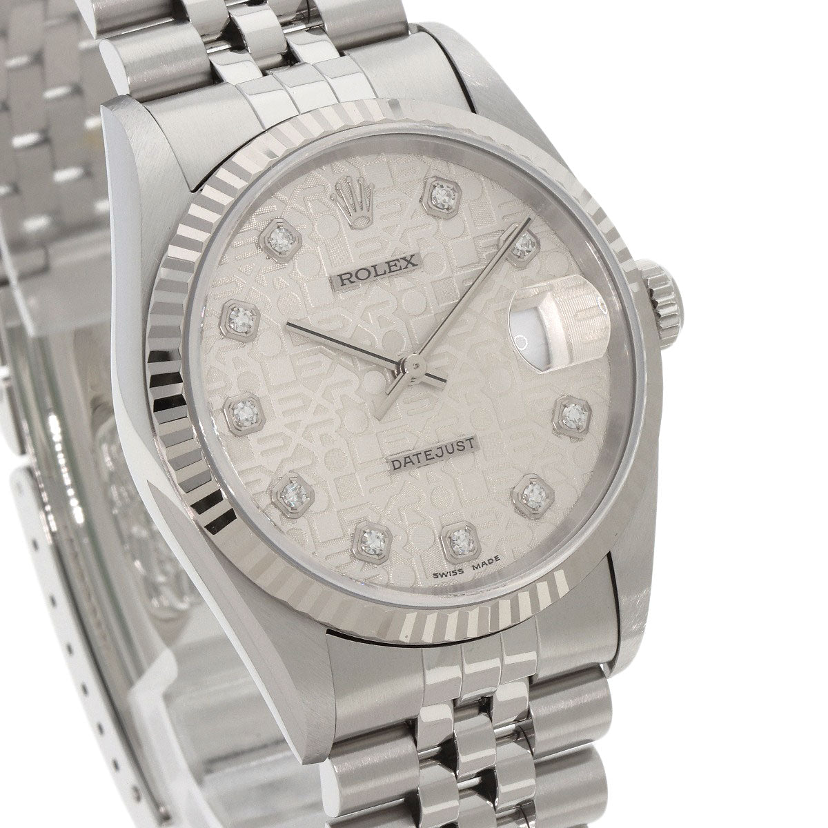 ROLEX DATEJUST 10P Diamond Watches 16234G Stainless Steel/Stainless Steel mens