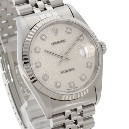 ROLEX DATEJUST 10P Diamond Watches 16234G Stainless Steel/Stainless Steel mens