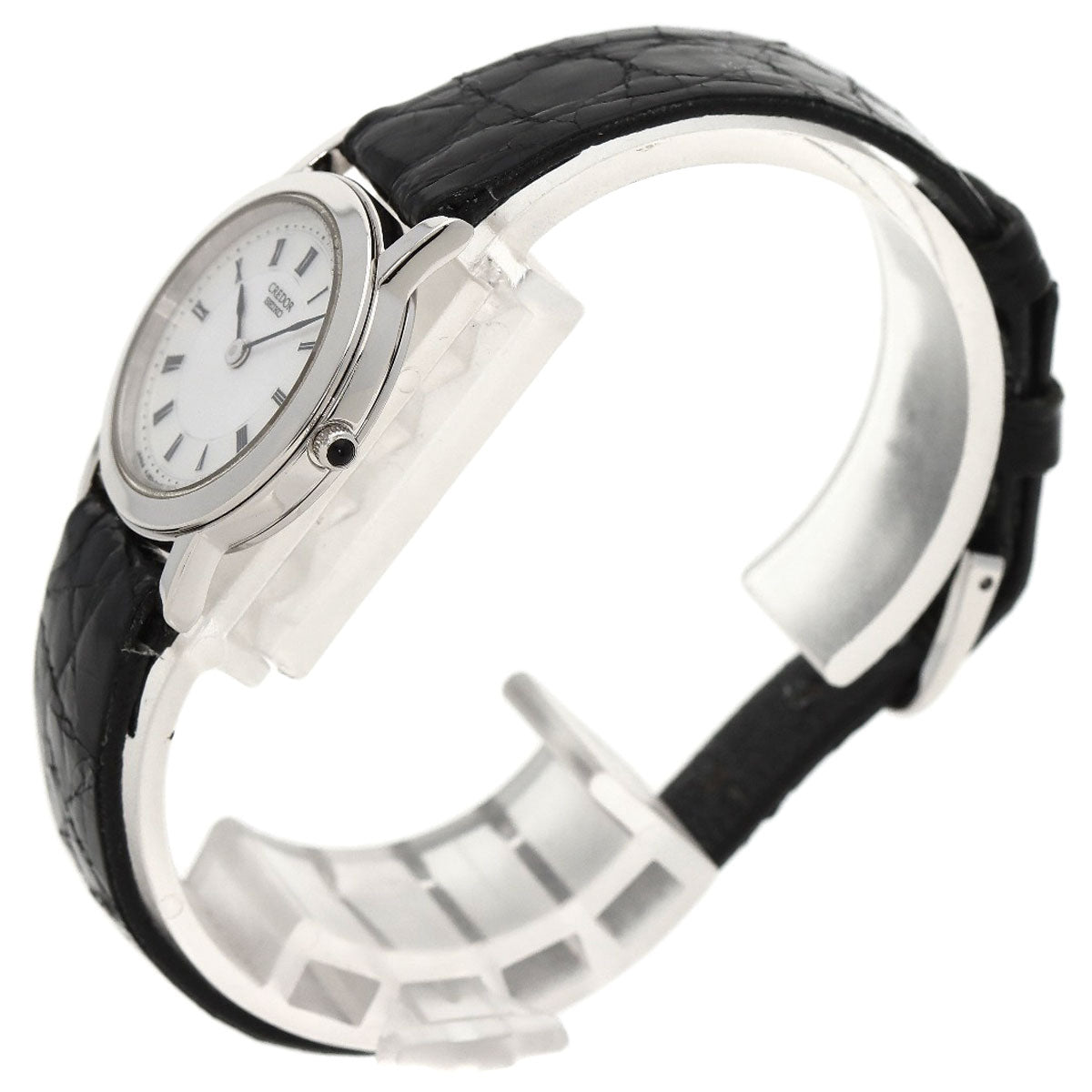SEIKO CREDOR Watches 4J80-0A10 Platinum PT950/Leather Ladies