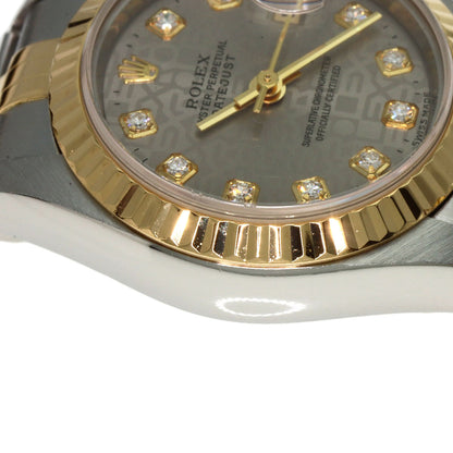 ROLEX Datejust 10P Diamond Grey CP Watches 69173G Stainless Steel/SSxK18YG Ladies