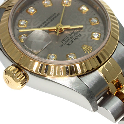 ROLEX Datejust 10P Diamond Grey CP Watches 69173G Stainless Steel/SSxK18YG Ladies