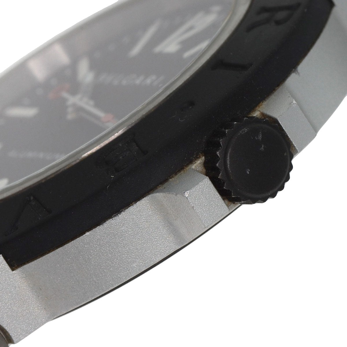 BVLGARI Aluminum date Watches BB40AT aluminum/Rubber mens