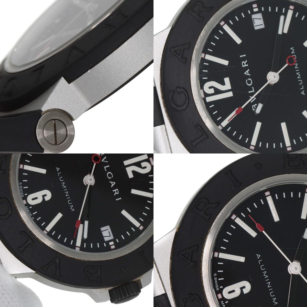 BVLGARI Aluminum date Watches BB40AT aluminum/Rubber mens